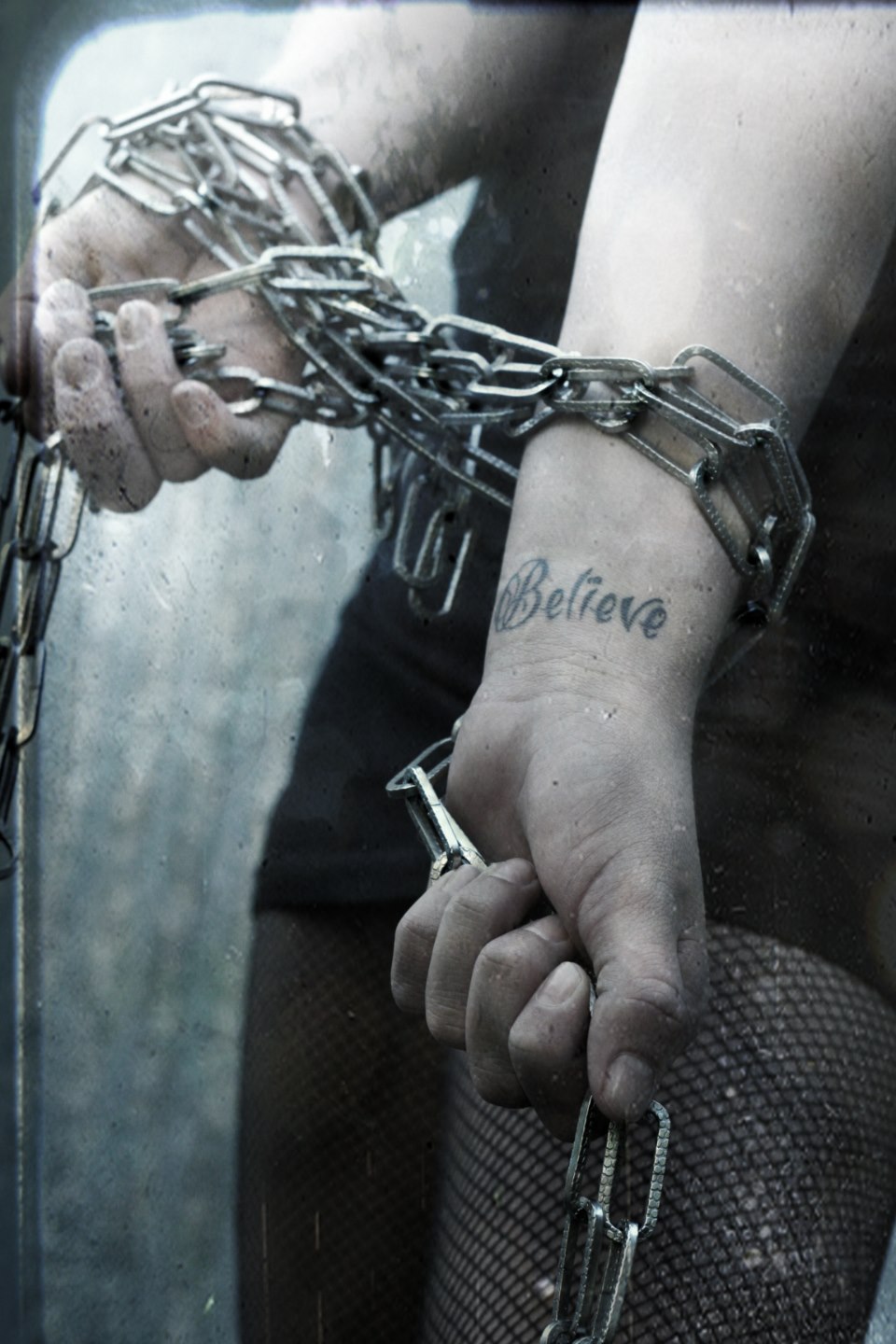 Restrained hands